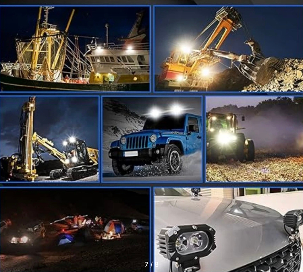 20W Б. Желтый / Светодиодная фара с линзой, двух режимная, белый + желтый, серия: Аврора, TG (за 1 шт.)