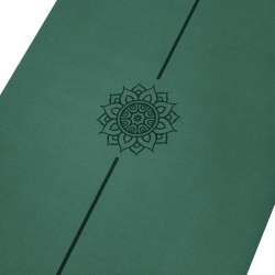 ULTRAцепкий 100% каучуковый коврик для йоги Simple Mandala Dark Green 185*68*0,5 см