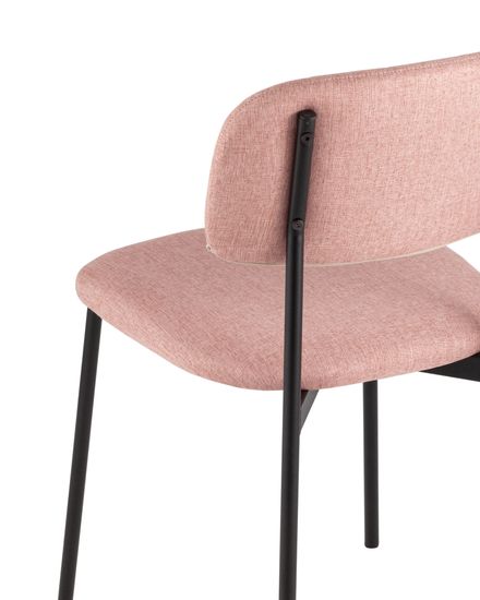 Стул Майло рогожка розовый