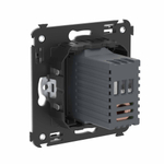 Диммер поворотный в стену, "Avanti", "Черный матовый"