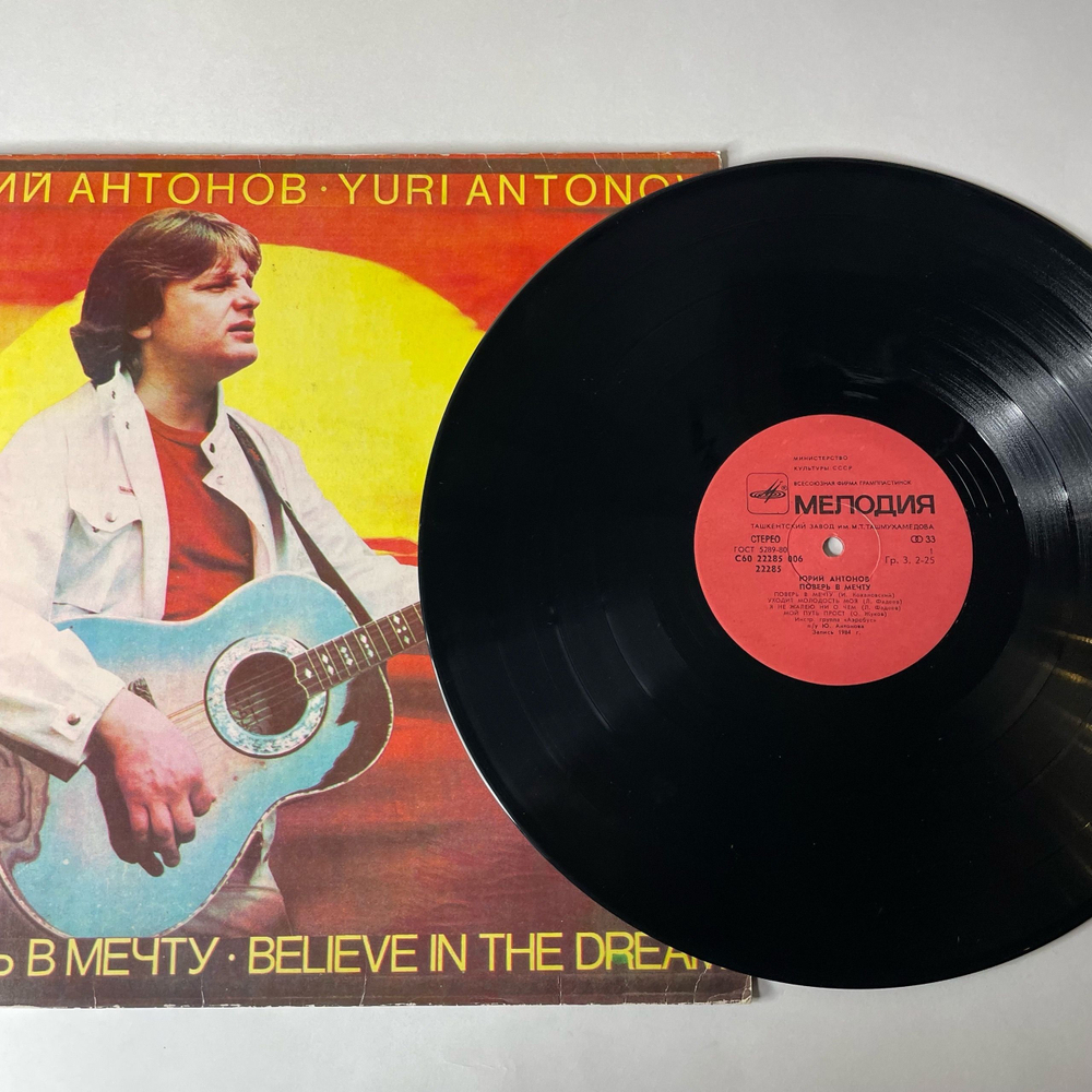 Винтажная виниловая пластинка LP Юрий Антонов Поверь В Мечту (СССР 1985) На Улице Каштановой
