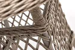 "Эспрессо" плетеный круглый стол, диаметр 80 см, цвет бежевый