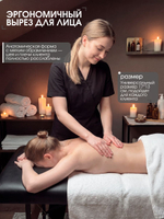Массажный стол складной с регулировкой высоты Massagecomplekt, 190*70, c подлокотниками, черный