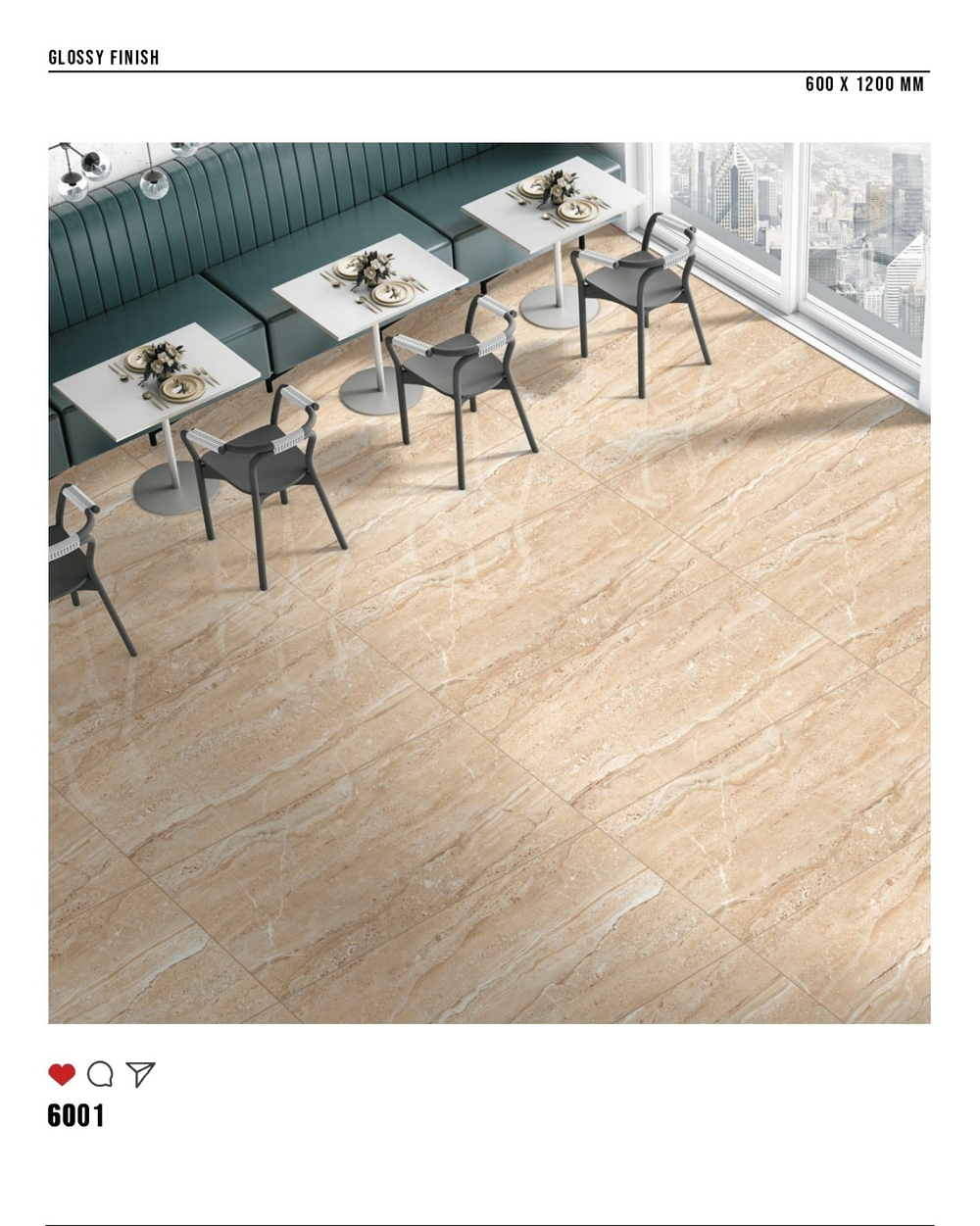 Керамогранит glossy №1 60х120, 6001