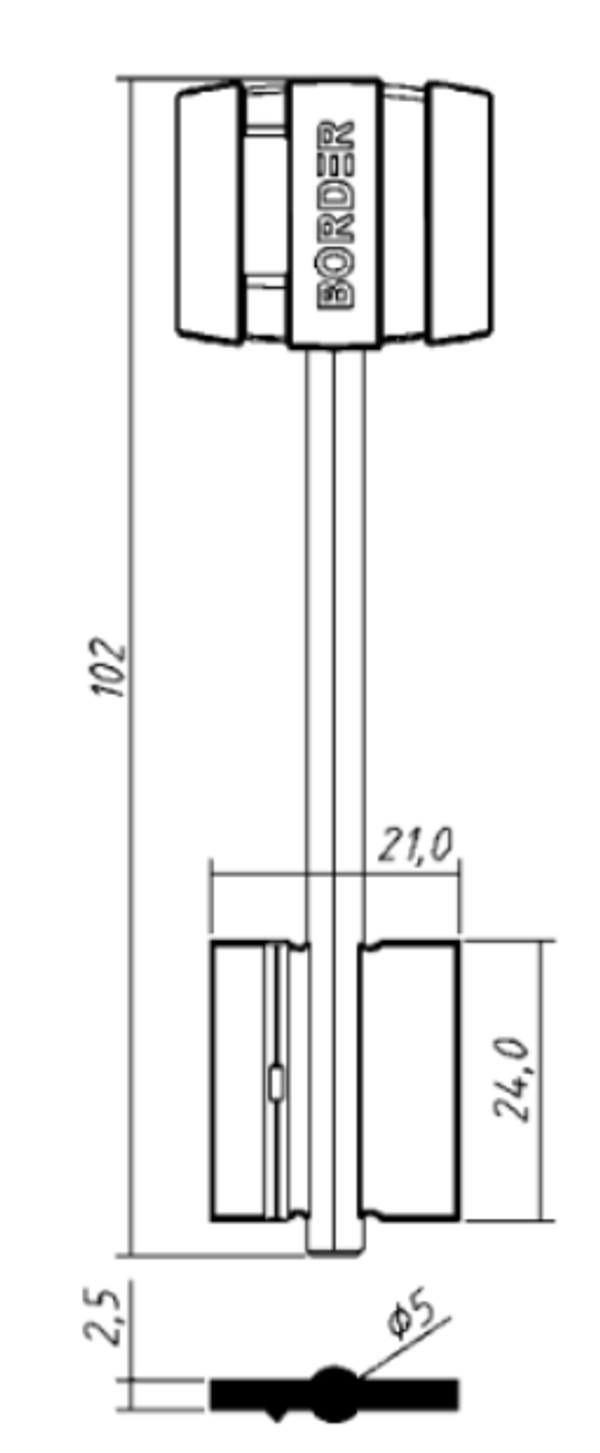 Заготовка дверняк БОРДЕР 7 в пластике
