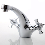 Смеситель для раковины, Frap, корот изл, с кран-буксой, хром, F1024