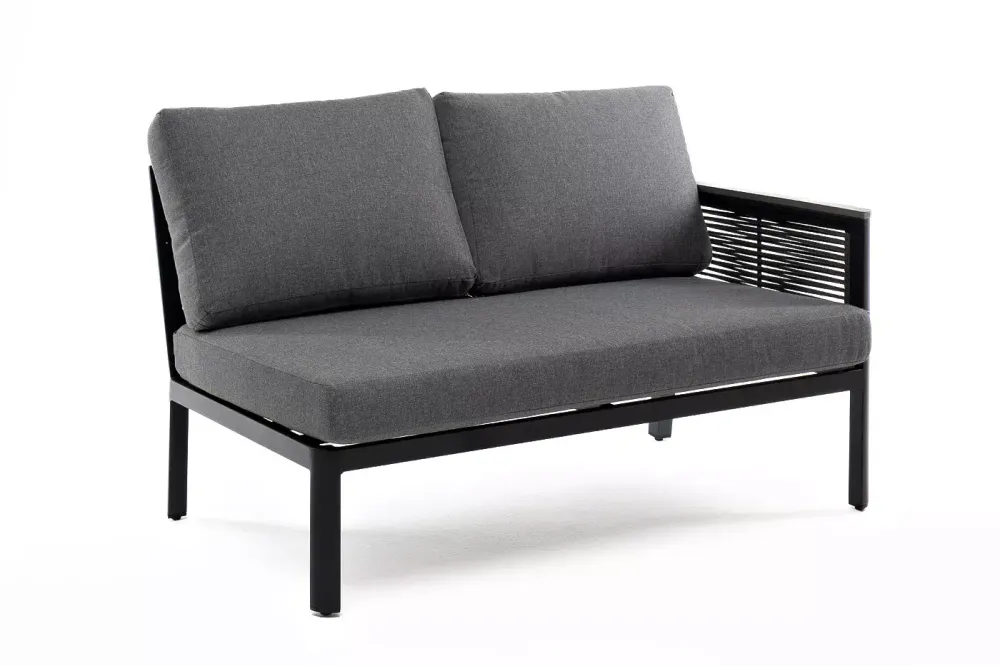 "Париж" модуль диванный левый, двухместный, цвет серый