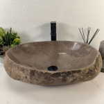 Раковина из речного камня RS-65238 57*46*15 0862