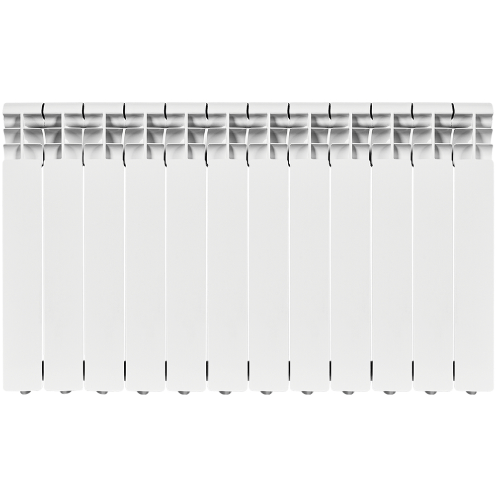 Радиатор алюминиевый ROMMER Profi 500 - 12 секций (подключение боковое, цвет белый)