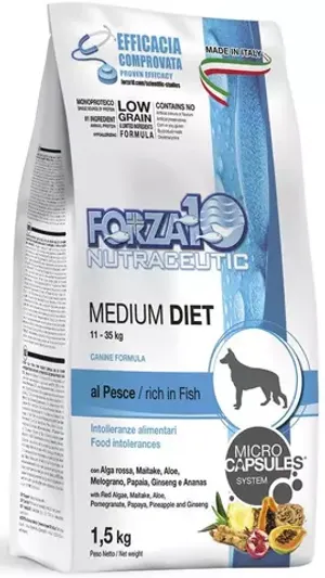 Forza 10 Корм для собак средних пород гипоаллергенный Medium Diet Pesce с рыбой