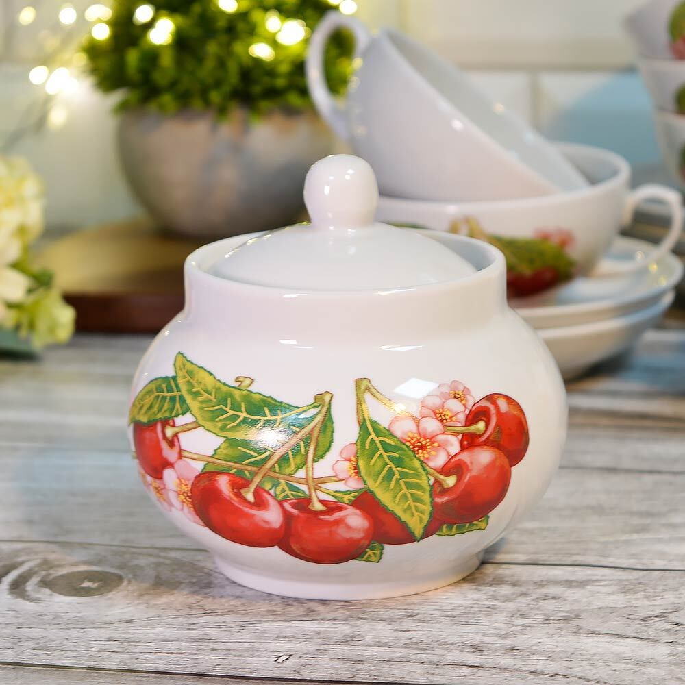 Чайный сервиз 14 предметов Вишня Дачный