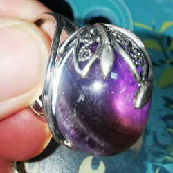 Кольцо "Ягода" аметист