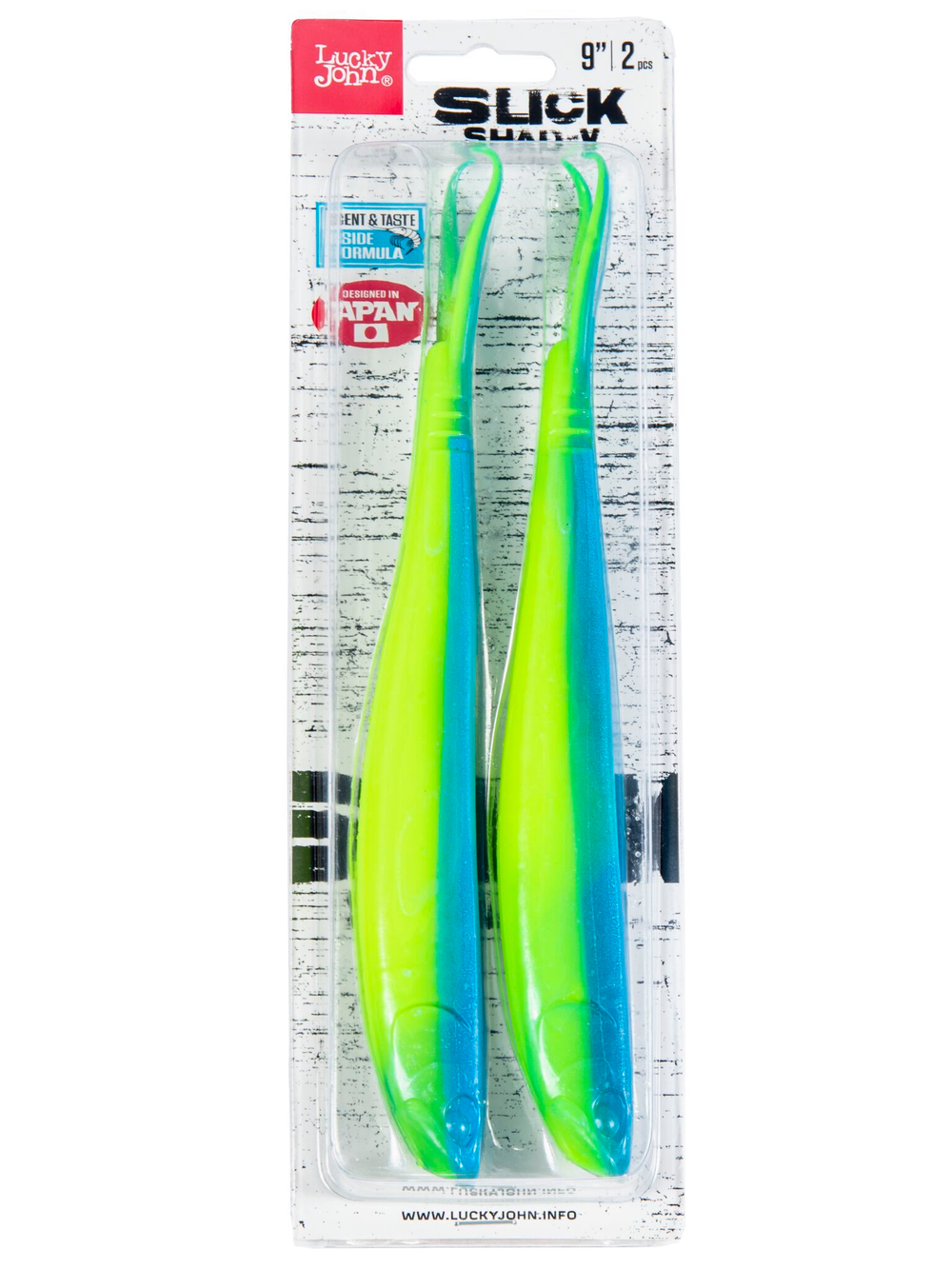Виброхвост LJ 3D Slick Shad-V 9" (22.7 см), цвет T57, 2 шт.