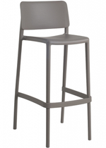 Стул пластиковый барный Papatya Joy-S Bar 75, тортора