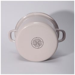 КАСТРЮЛЯ AGNESS ЭМАЛИРОВАННАЯ С ЭМАЛ.КРЫШКОЙ СЕРИЯ "CHARM" 3,5 Л, 22*12,5 СМ