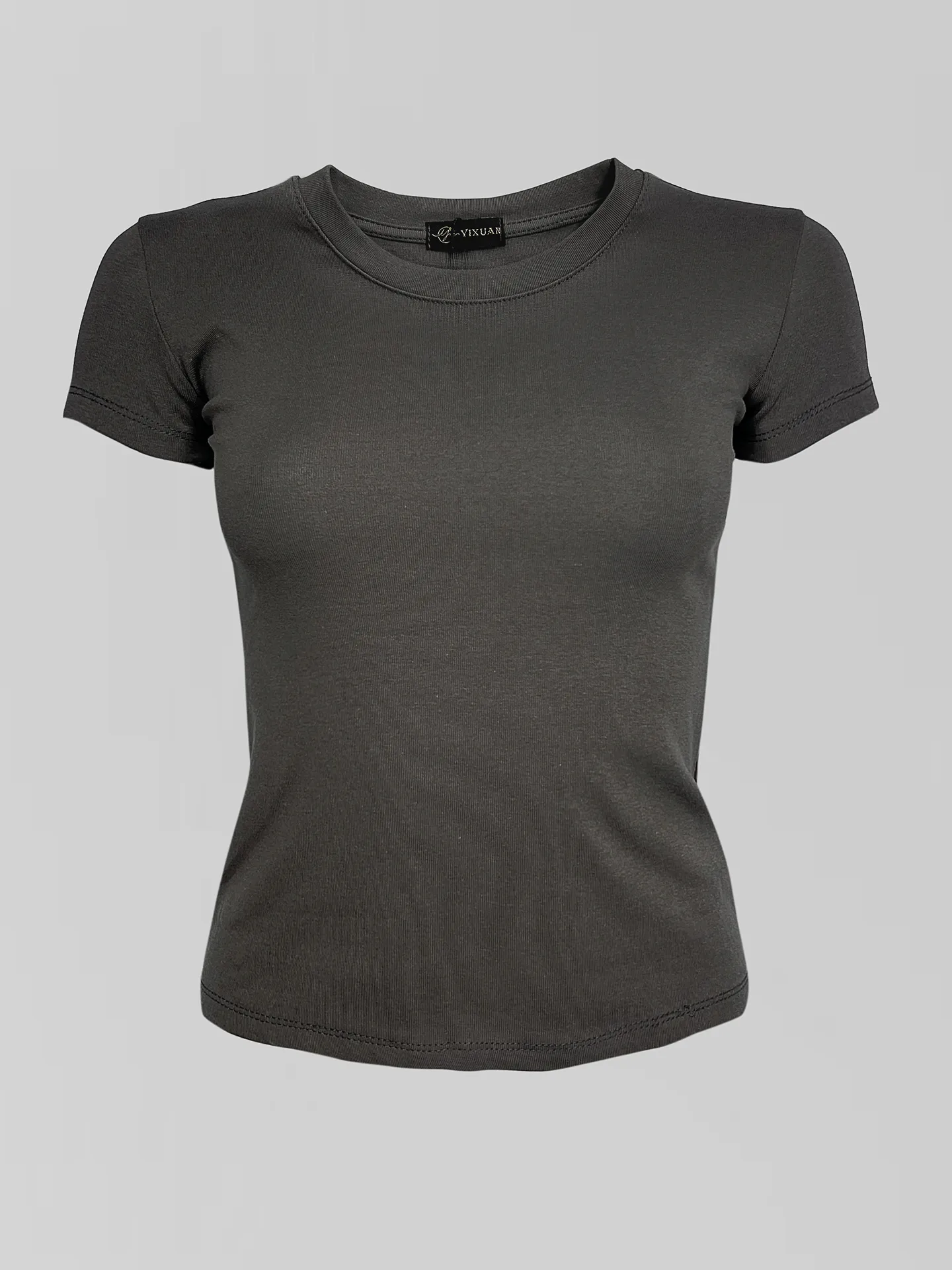 Футболка YIXUAN 7137 базовая однотонная по фигуре