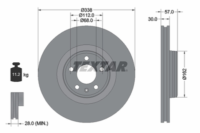 TEXTAR - 92282605-TET - Brake Disc