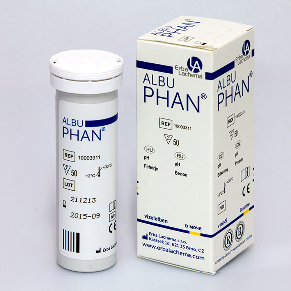 Альбуфан (белок, рН в моче), 50 опр., Лахема