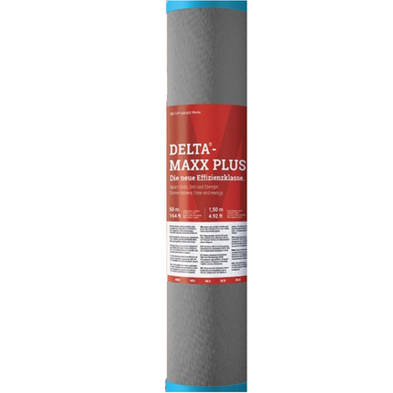 DELTA-MAXX PLUS энергосберегающая диффузионная мембрана с самоклеящейся лентой, с адсорбционным слоем (1,5х50м), шт