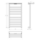 Полотенцесушитель электрический WONZON & WOGHAND FRANKFURT, Черный матовый (WW-A1029-MB)