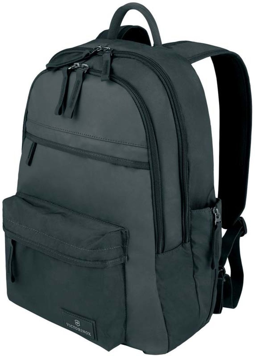 Качественный с гарантией прочный рюкзак чёрный объёмом 20 л из нейлона Versatek™ с наружным карманом для бутылки или зонтика VICTORINOX Altmont™ 3.0 Standard Backpack 32388401