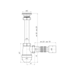 Сифон 1 1/4*40 Ani с гофрой 40*50 C1010 АНИ пласт