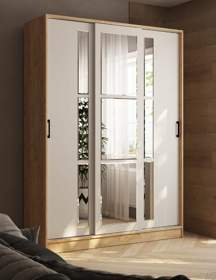 Шкаф-купе СТИЛЬ-2 1600 дуб крафт золотой / кашемир