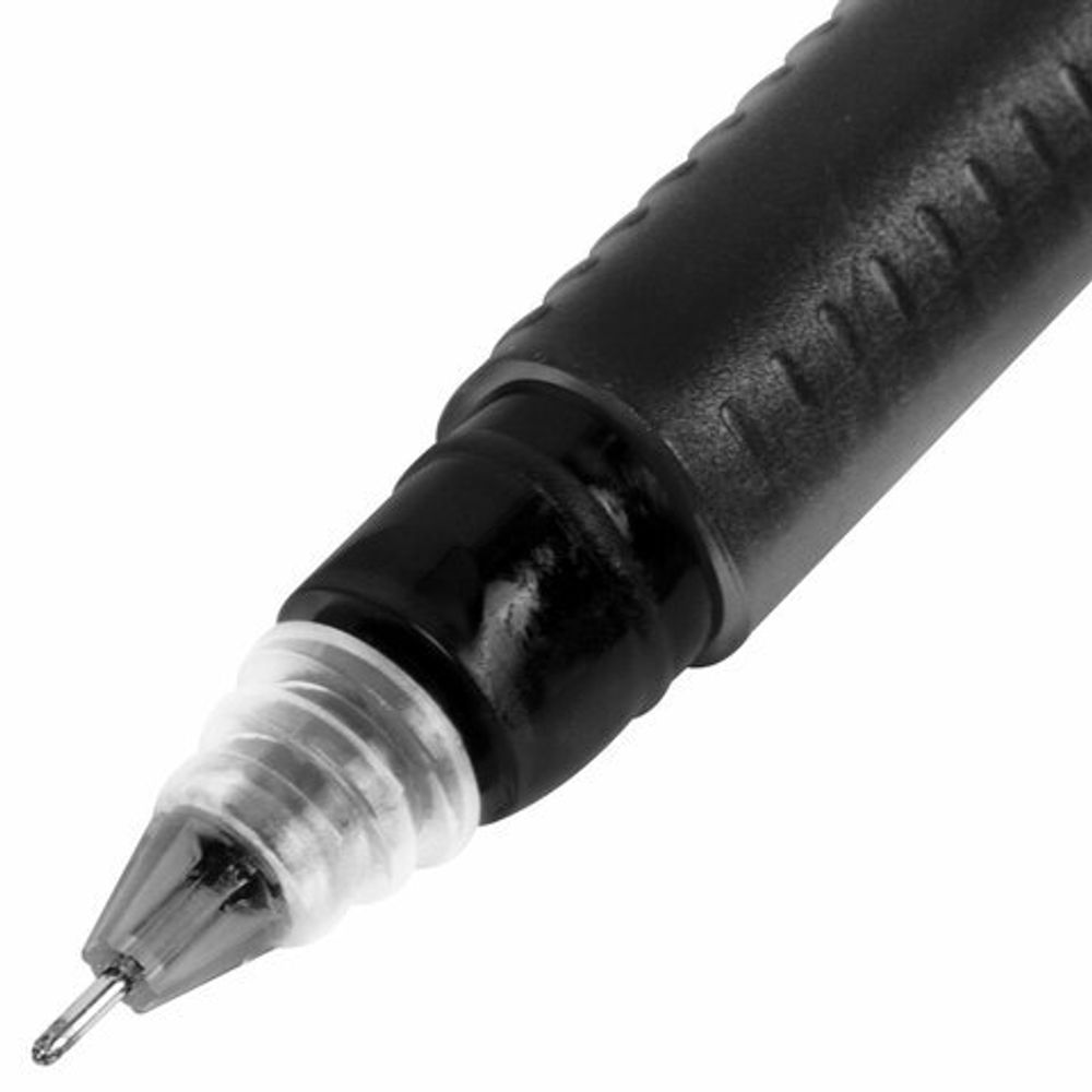 Ручка гелевая BRAUBERG "GL-2000", ЧЕРНАЯ, японские чернила, длина письма 2000 метров, линия письма 0,35 мм, 144217