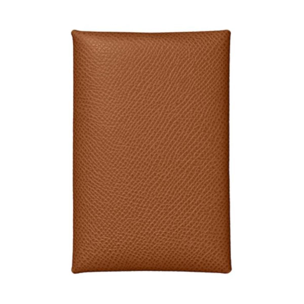 Картхолдеры и кошельки HERMES Calvi Epsom 37 Gold, H044164CK37
