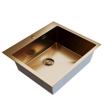 Мойка настол.монтаж 60х50 (3,0) вып 3 1/2  MIXLINE ПРО С ФАСКОЙ 22см с сифоном (бронза)