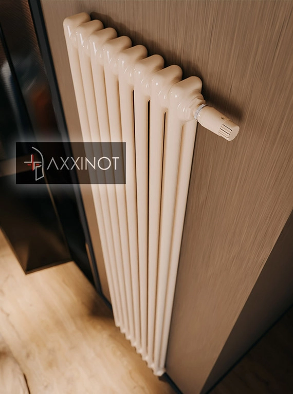 Axxinot Sentir 2200 - двухтрубный трубчатый радиатор высотой 2000 мм, нижнее подключение с термовентилем