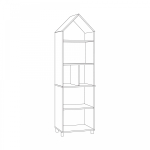 Эйп Шкаф комбинированный 13.14 Белый PE шагрень, Дуб Белый exclusive OW D4430