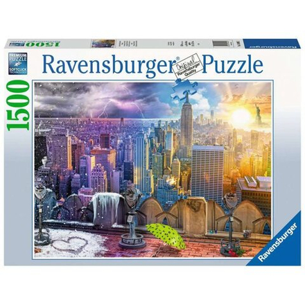 Ravensburger - Пазл Нью-Йорк летом и зимой 1500 деталей. 160082