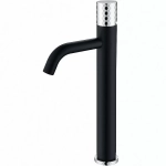 Смеситель для раковины Boheme Stick 122-BCR черный/ручка хром