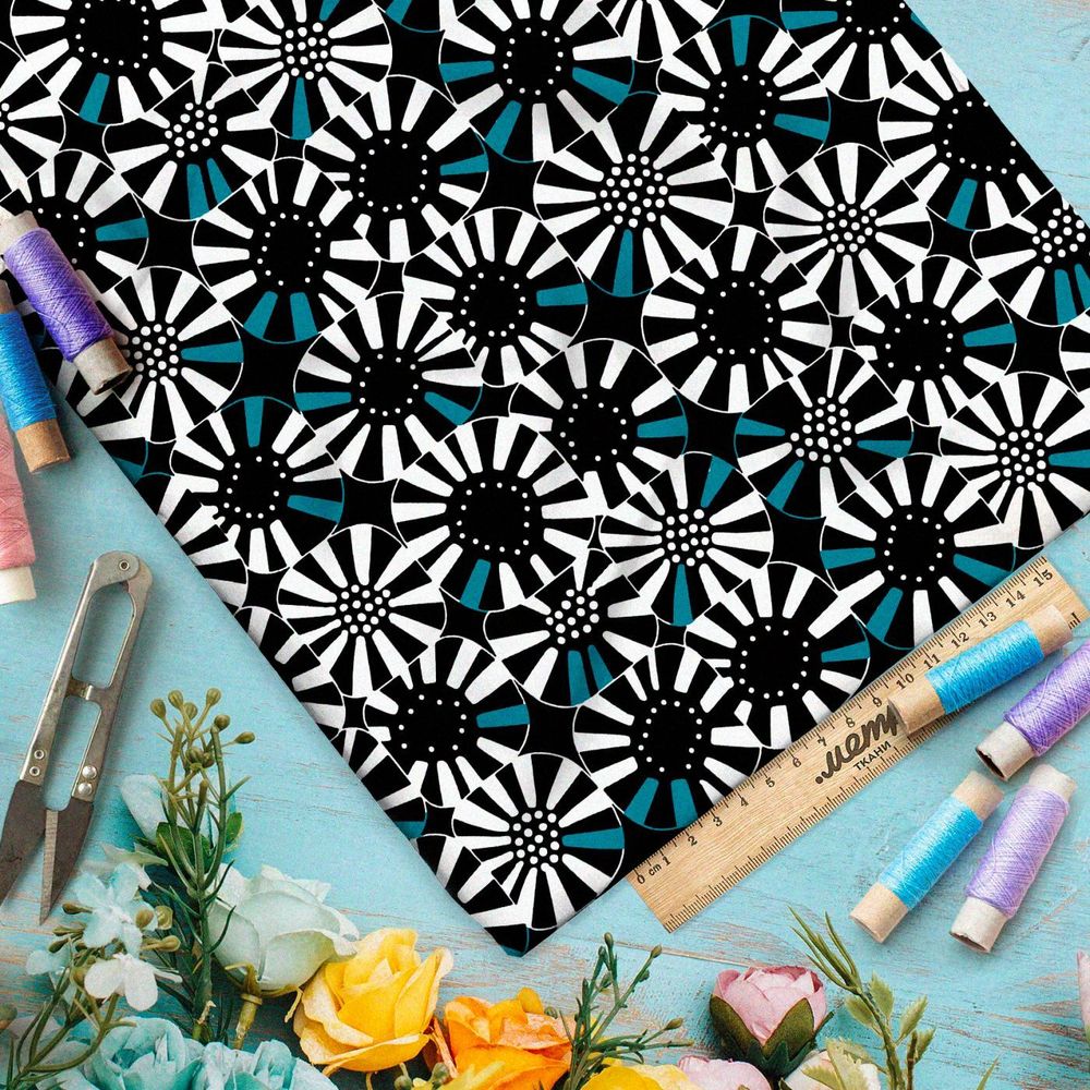 Ткань Ниагара Софт футуристический шик