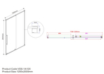 Душевая дверь Arno VPS-1A120CLB, 1200, черный, стекло прозрачное, , шт