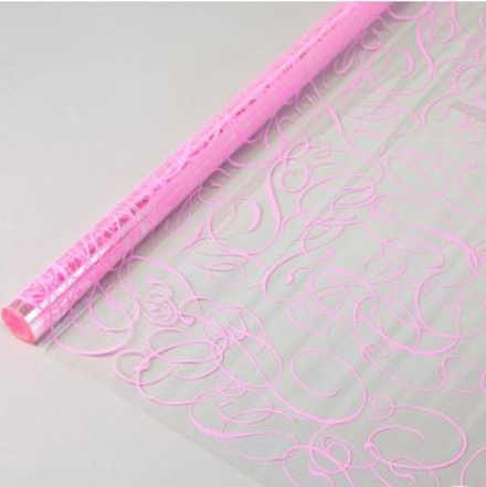 Пленка цветная Поэма розовая в ролике 70 см (200 г, 8м)