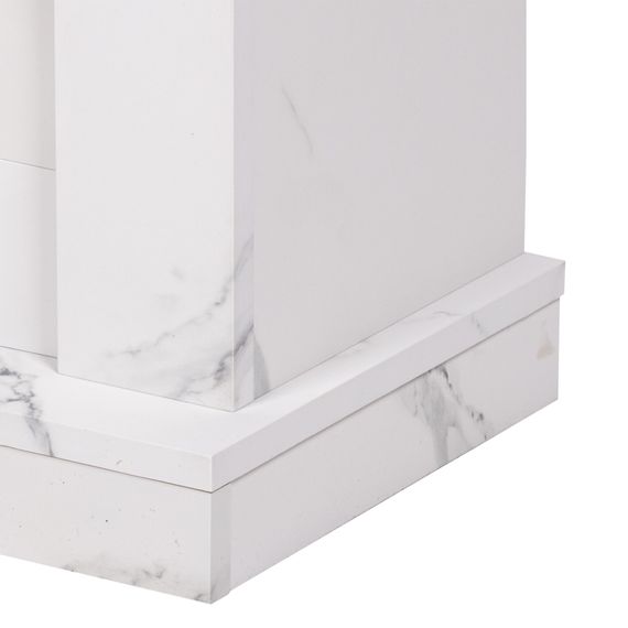 Портал Firelight Simple 25 белый мрамор купить в Москве и Московской области по низкой цене с доставкой по России — (4) Портал Firelight Simple 25 белый мрамор — (4)