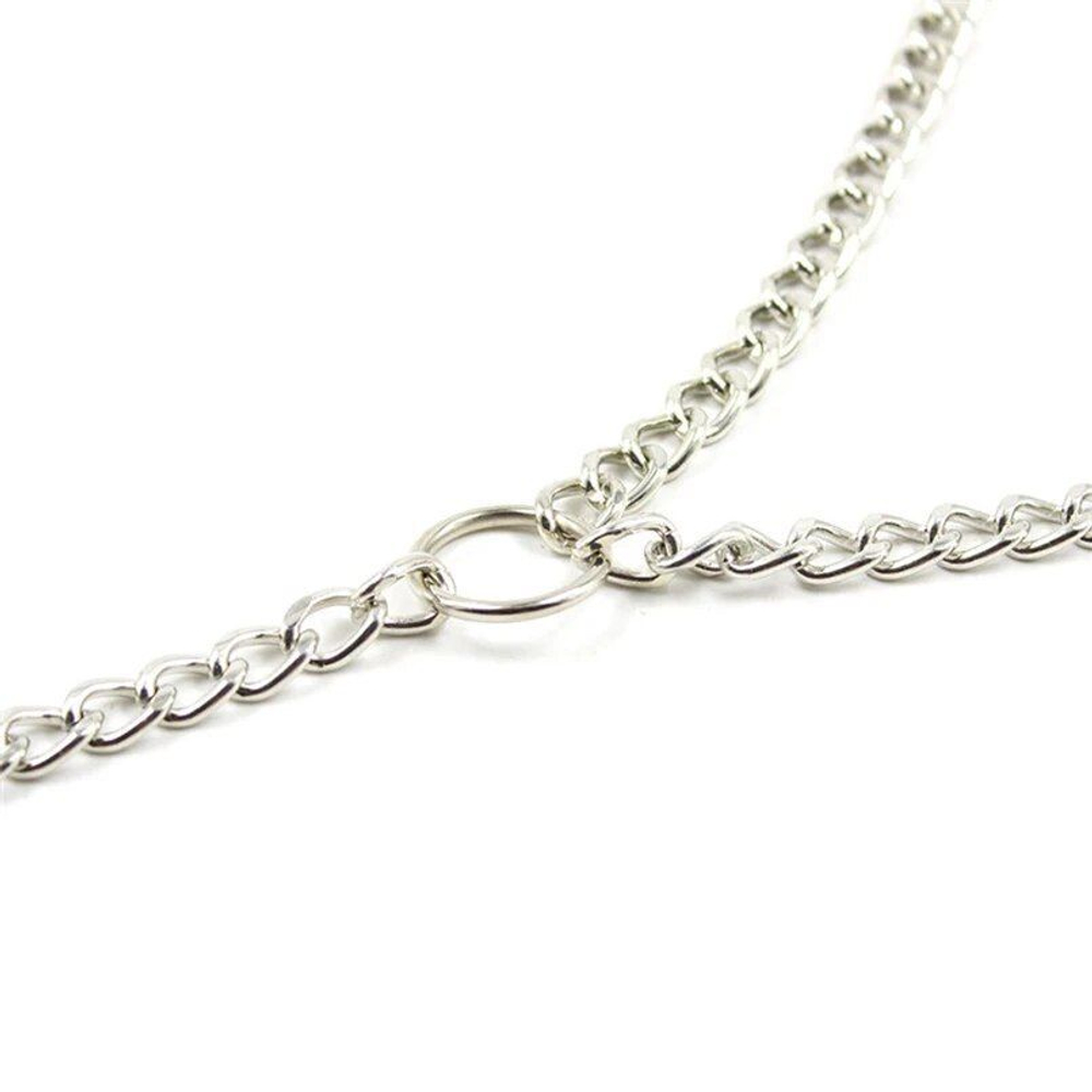 Зажимы для сосков и половых губ Notabu на цепочке, серебристые