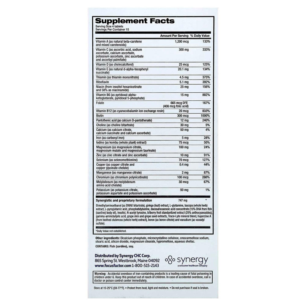 Focus Factor, Nutrition для мозга, 60 таблеток