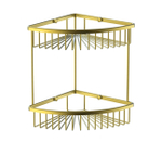 Полка для ванной 2-х ярусная WONZON & WOGHAND, Брашированное золото (WW-4128-BG)