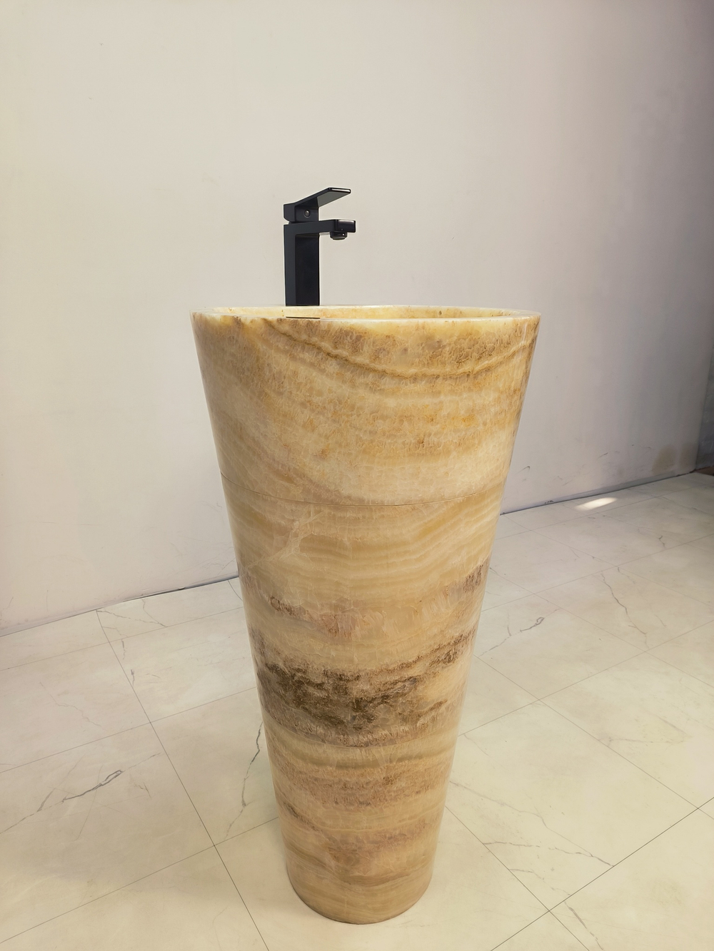 Раковина напольная из оникса Yellow ON-61357 (45*45*90)