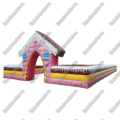Надувная игровая комната "Сладкий дом" размер 7*7*2 м