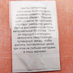 Славянский оберег Цветок папоротника. Диаметр 3 см