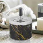 Пепельница бездымная "Domestico" металлическая, 9*12см, черный мрамор