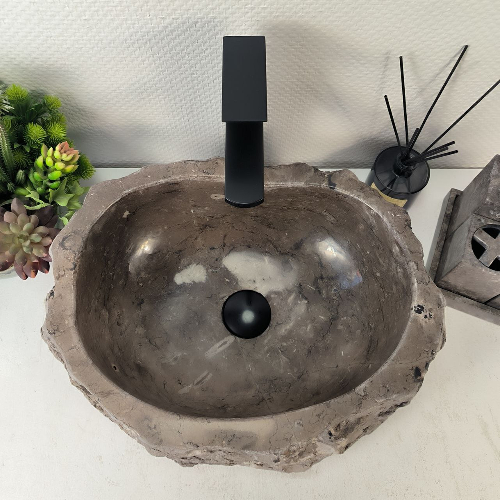 Раковина из мрамора Erozy Grey EM-65320 45*36*15 0890