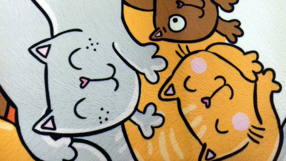 Микровелюр Xpoint (Икспоинт) 0037.01 Кошки в лукошке