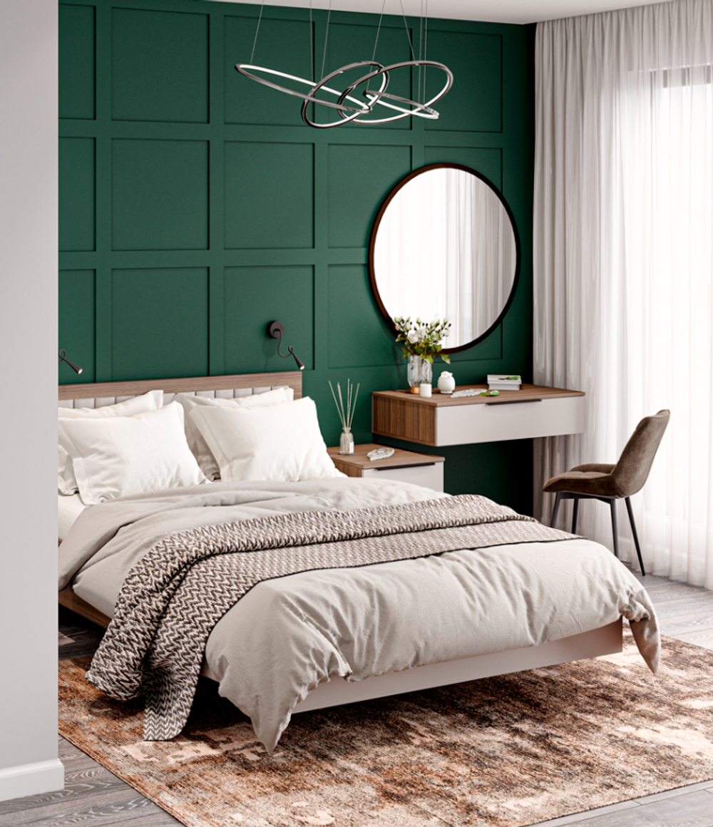 МС Роза Тумба подвесная 900 Орех Франклин/Ройс Белый софт, ДСВ Мебель