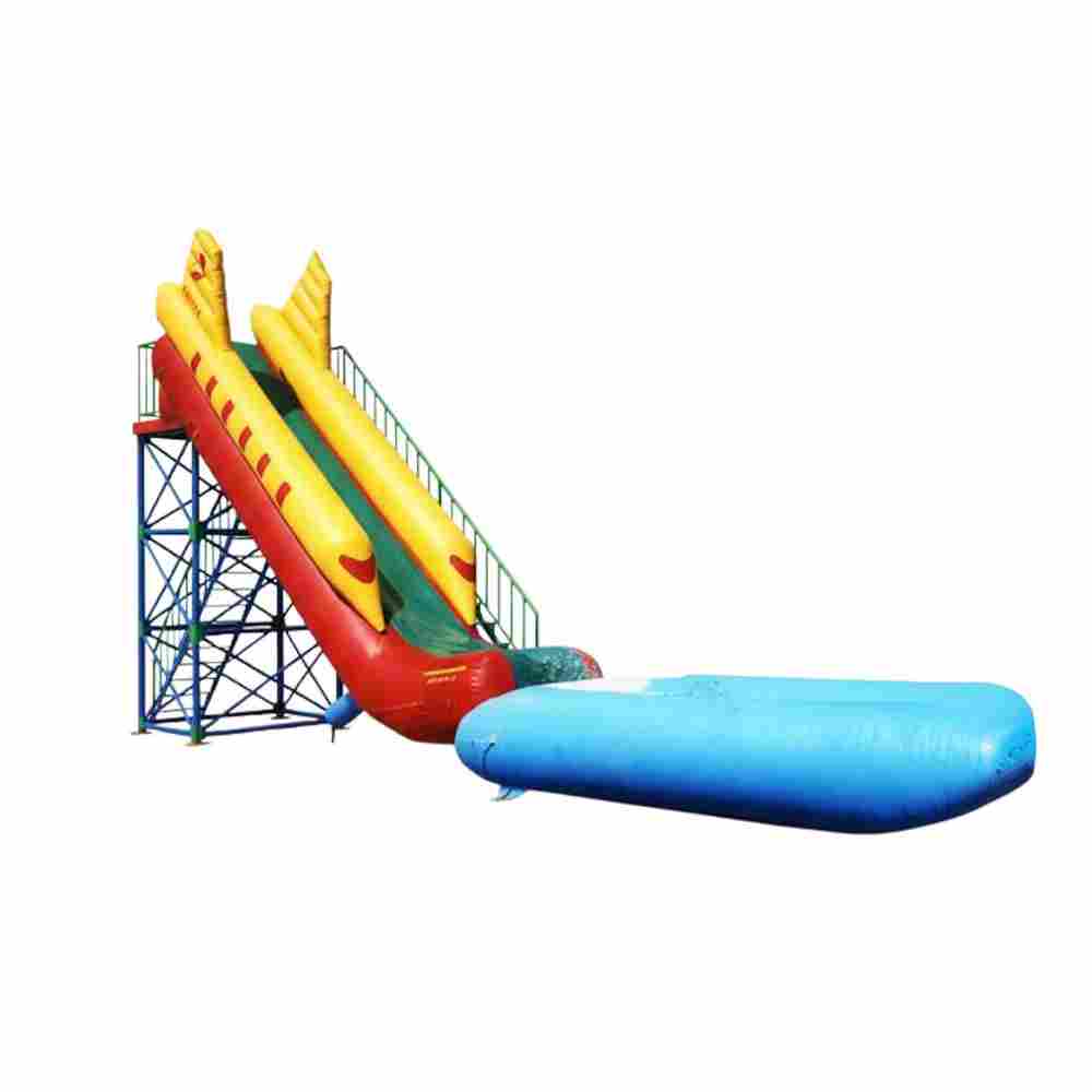 Водная горка «Самолет 2» для вышки (опоры), 15×2,5×8 м