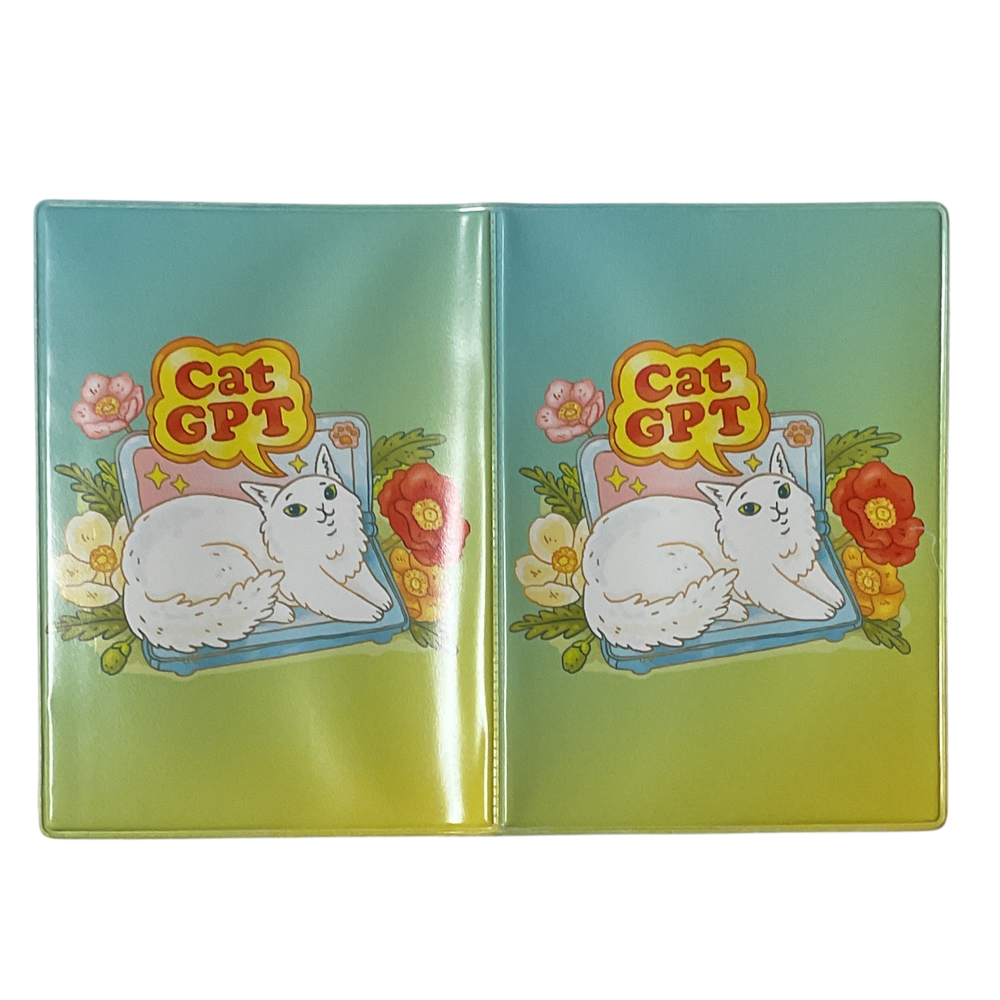Обложка для паспорта "Cat GPT"